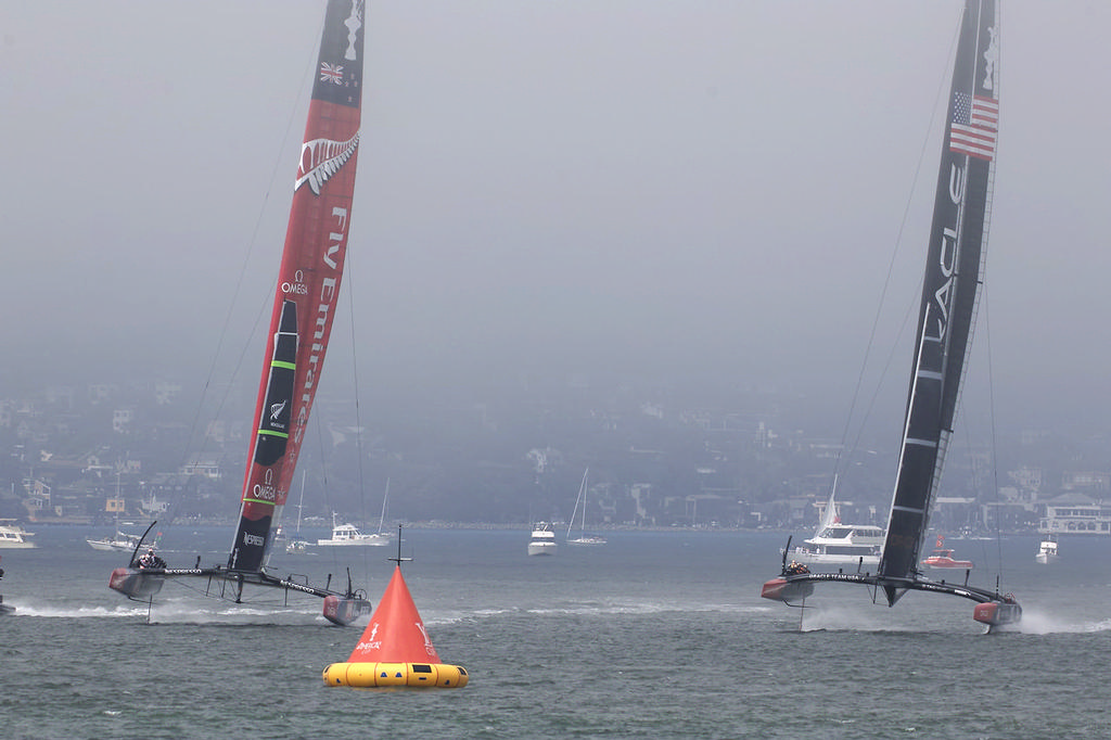 Rearview, Oracle Team USA and Emirates Team NZ - America’s Cup © Chuck Lantz http://www.ChuckLantz.com